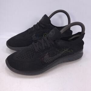 Nike Free RN Flyknit Athletic Running Shoe Womens Size 6.5 942839-002 Black
